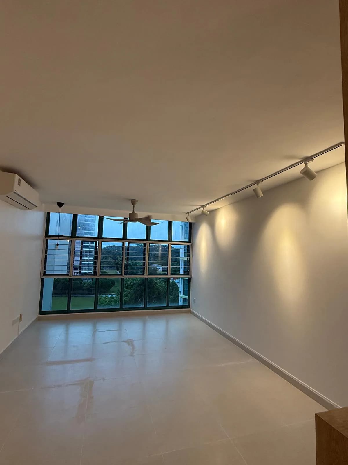 Completed living room in a full house renovation