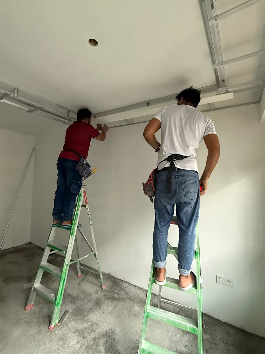Cove Ceiling Installation